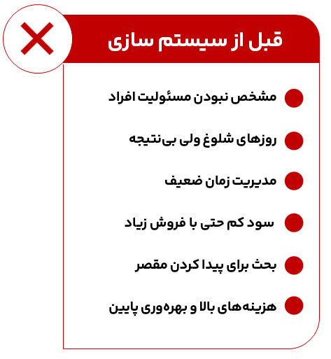 قبل از سیستم سازی کسب و کار