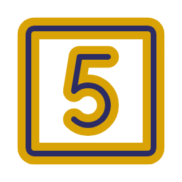 number square five thin svgrepo com