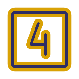 number square four thin svgrepo com